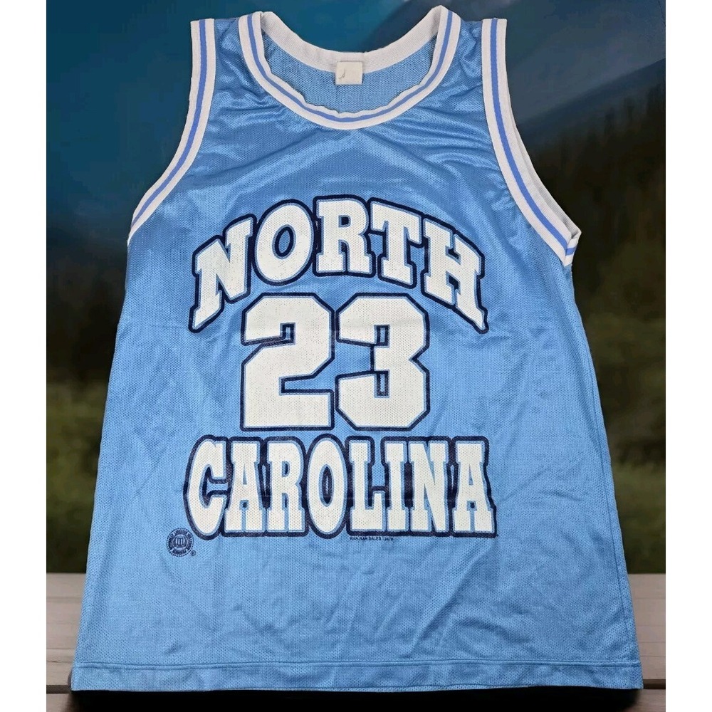 North Carolina Basketball Jersey Mens Large L Vintage Blue Sports Line‎ 23